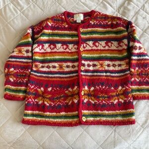 Express Multicolor Striped Cardigan Sweater